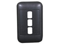 ONESTO ORACLE RANGE    4X2 3 Lever Black Yoke and Surround