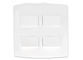 ONESTO TRINITY RANGE     4X4 4 Lever 2 Way Switch White