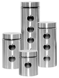 4PC STAINLESS STEEL CANISTER SET