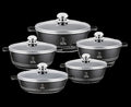 10PC ALUMINUM POT SET - MOONROCK