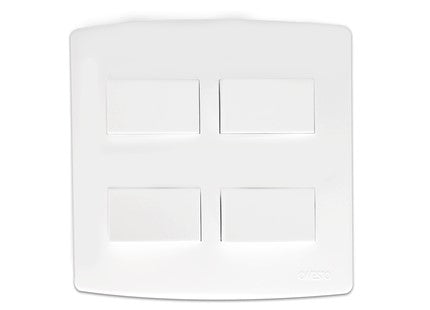 ONESTO TRINITY RANGE    4X4 4 Lever 1 Way Switch White