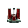 4PC OIL VINEGAR SET - Red