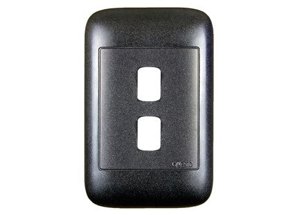 ONESTO ORACLE RANGE    4X2 2 Lever Black Yoke and Surround