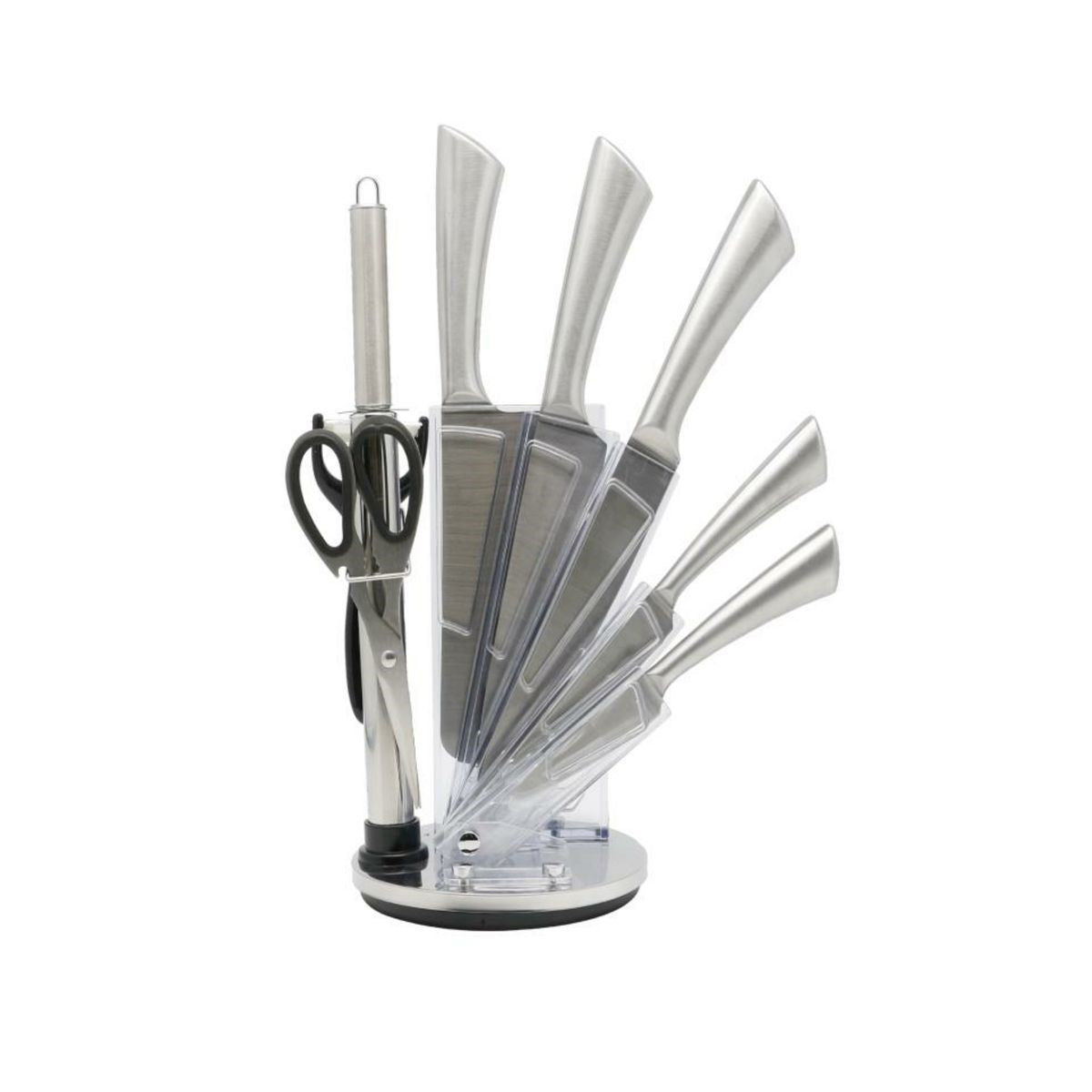 9PC KNIFE SET - silver