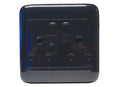 ONESTO ORACLE RANGE     4X4 Black Dedicated Double Switch Socket