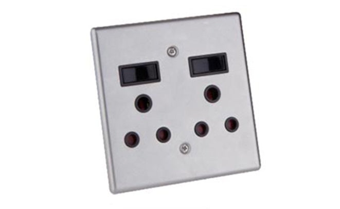 AUSMA METAL SILVER SOCKET DOUBLE