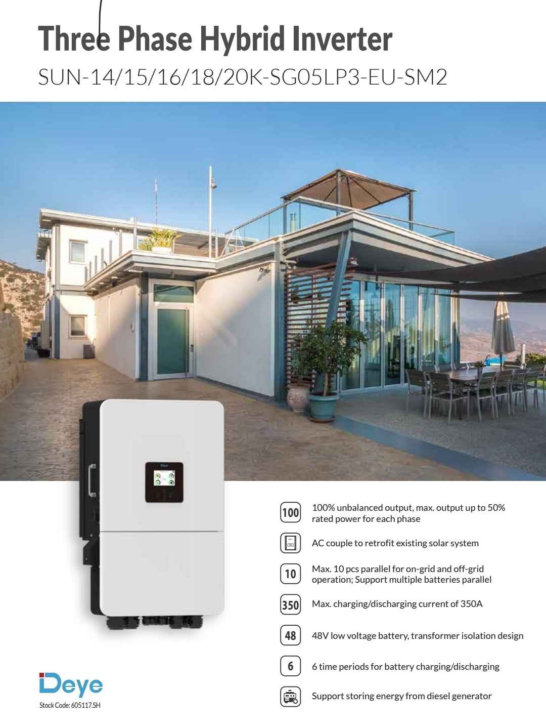 Deye 15kW Hybrid Inverter - 3P LV v2 - image 6
