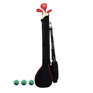 Junior Golf Club Set - Woods, Iron, Putter, Balls & Bag - Red